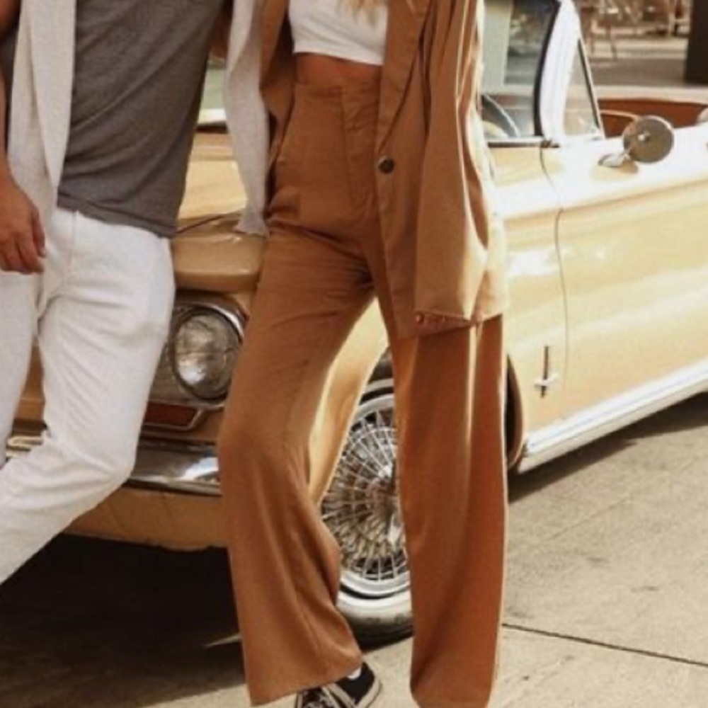 12th Tribe - Halley Bronze Satin Trousers